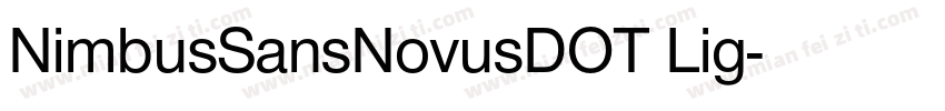 NimbusSansNovusDOT Lig字体转换